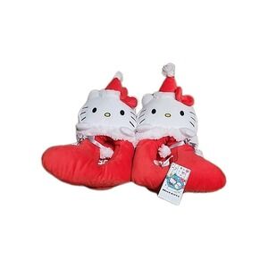 Hello Kitty Womans Christmas Slipper Size 11/12 Brand New